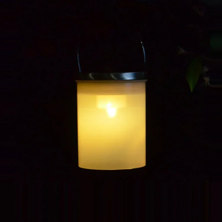 Outdoor Waterproof Solar Light Bucket Shape LED Courtyard Garden Hanging Lamp Night Light, Colorful Light, White Light, Warm Light