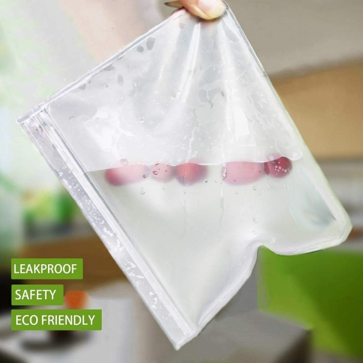 半透明磨砂PEVA食品保鮮袋冰箱食品收納袋自封食品袋，5個/套（NO.1x5），5個/套（NO.2x5），6個/套（NO.1x4+NO.2x2），10個/套（NO.1x6+NO.2x4），12個/套（NO.1x7+NO.2x5）