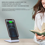 Y13 15W 磁吸無線手機支架充電器，適用 iPhone，黑色，銀色