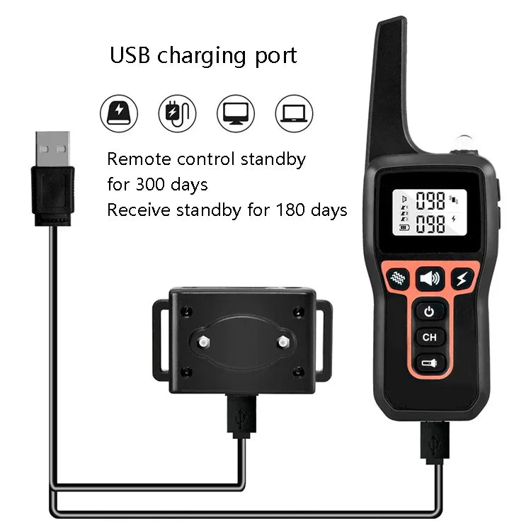PaiPaitek PD529-3 遙控狗訓練裝置 聲控止吠電子項圈 狗訓練裝置，PD529-3