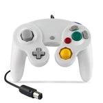 2 件裝單點震動控制器有線遊戲手把，適用於 Nintendo NGC / Wii，白色、粉色、黃色、紅色、紫色、綠色、藍色、黑色、銀色、橙色