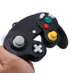 2 件裝單點震動控制器有線遊戲手把，適用於 Nintendo NGC / Wii，白色、粉色、黃色、紅色、紫色、綠色、藍色、黑色、銀色、橙色