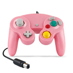 2 件裝單點震動控制器有線遊戲手把，適用於 Nintendo NGC / Wii，白色、粉色、黃色、紅色、紫色、綠色、藍色、黑色、銀色、橙色