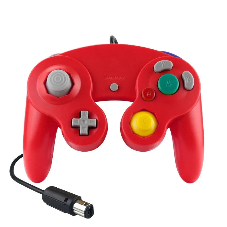 2 件裝單點震動控制器有線遊戲手把，適用於 Nintendo NGC / Wii，白色、粉色、黃色、紅色、紫色、綠色、藍色、黑色、銀色、橙色