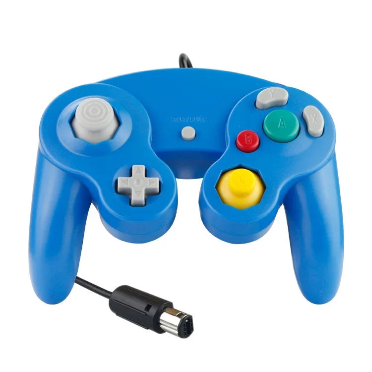 2 件裝單點震動控制器有線遊戲手把，適用於 Nintendo NGC / Wii，白色、粉色、黃色、紅色、紫色、綠色、藍色、黑色、銀色、橙色