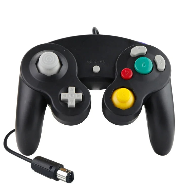 2 件裝單點震動控制器有線遊戲手把，適用於 Nintendo NGC / Wii，白色、粉色、黃色、紅色、紫色、綠色、藍色、黑色、銀色、橙色