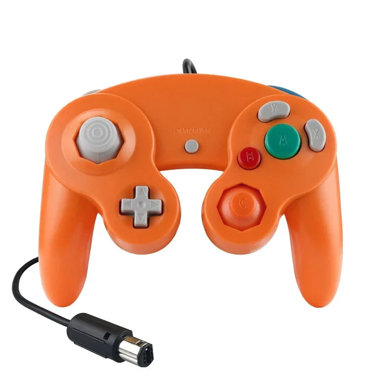 2 件裝單點震動控制器有線遊戲手把，適用於 Nintendo NGC / Wii，白色、粉色、黃色、紅色、紫色、綠色、藍色、黑色、銀色、橙色