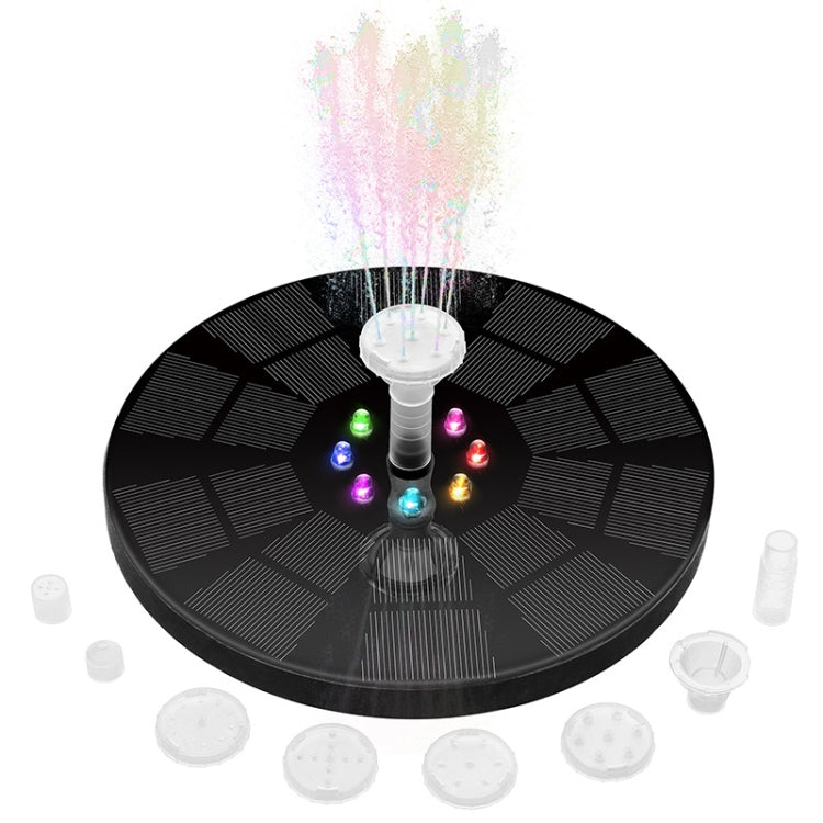 Colorful Lamp Battery Solar Fountain Floating Landscape Fountain, Colorful Lamp Fountain