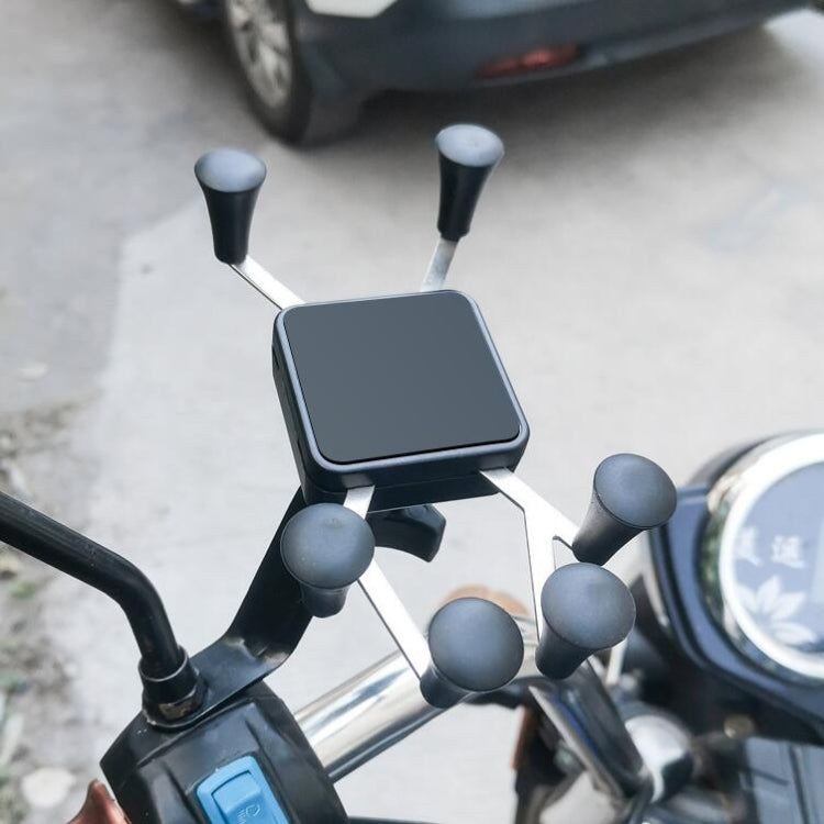金屬六爪自行車手機支架，自行車摩托車電動車手機支架，手把安裝，後視鏡安裝