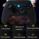 CX-X1 2.4GHz + 藍牙 4.0 無線遊戲控制器手把，適用於 Android / iOS / PC / PS3，單手把（藍色）、手把 + 支架（藍色）、手把 + 支架 + 接收器（藍色）
