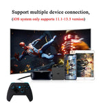 CX-X1 2.4GHz + 藍牙 4.0 無線遊戲控制器手把，適用於 Android / iOS / PC / PS3，單手把（藍色）、手把 + 支架（藍色）、手把 + 支架 + 接收器（藍色）