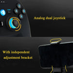 CX-X1 2.4GHz + 藍牙 4.0 無線遊戲控制器手把，適用於 Android / iOS / PC / PS3，單手把（藍色）、手把 + 支架（藍色）、手把 + 支架 + 接收器（藍色）