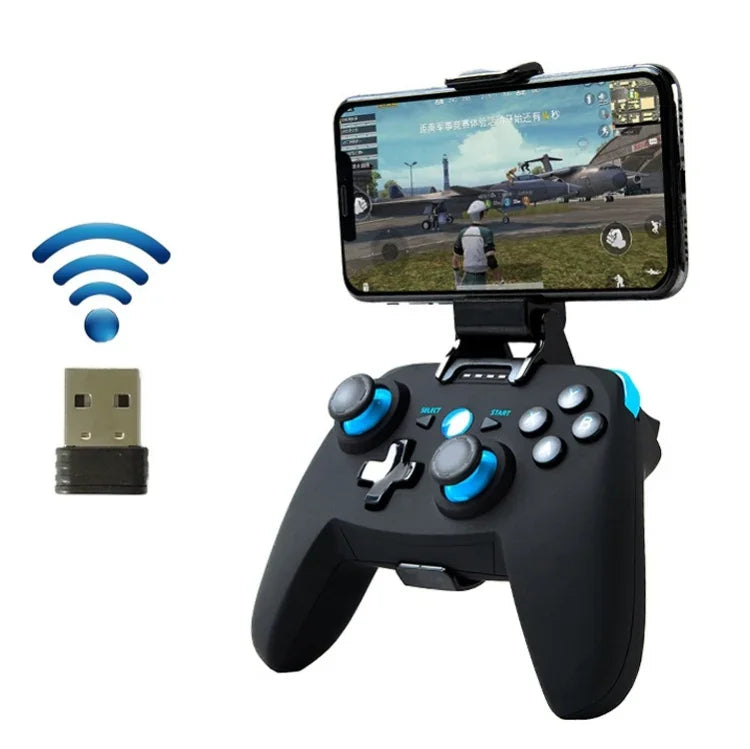 CX-X1 2.4GHz + 藍牙 4.0 無線遊戲控制器手把，適用於 Android / iOS / PC / PS3，單手把（藍色）、手把 + 支架（藍色）、手把 + 支架 + 接收器（藍色）