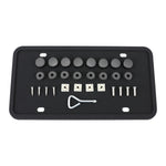 2 Sets Waterproof Rustproof Non-damaging Car Paint Silicone License Plate Frame, US Black, Black