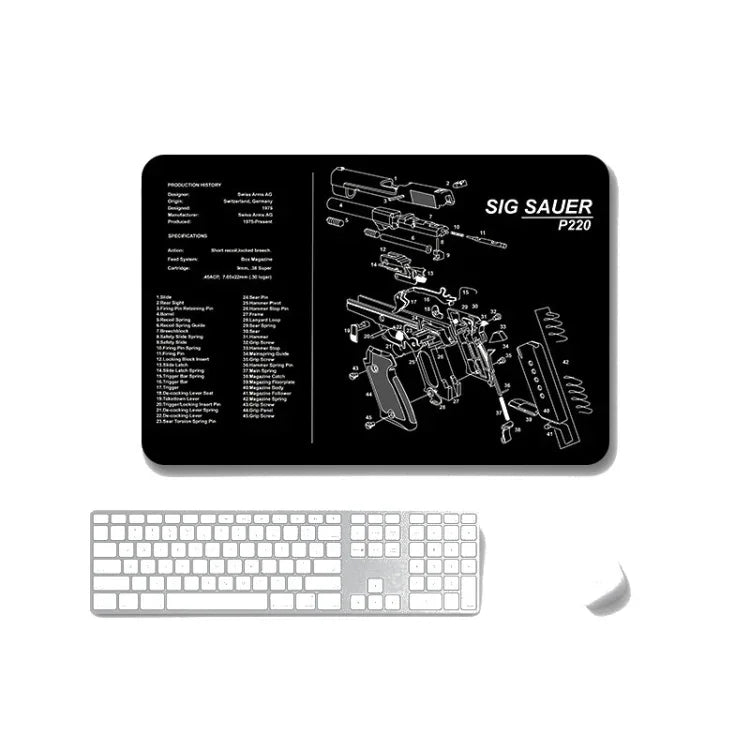 2片熱轉印防滑單面辦公遊戲滑鼠墊，2mm，3mm，4mm，5mm