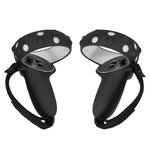 2套GS092手柄控制器矽膠保護套防摔防丟全包覆，適用於Oculus Quest 2，GS092藍色，GS092黑色