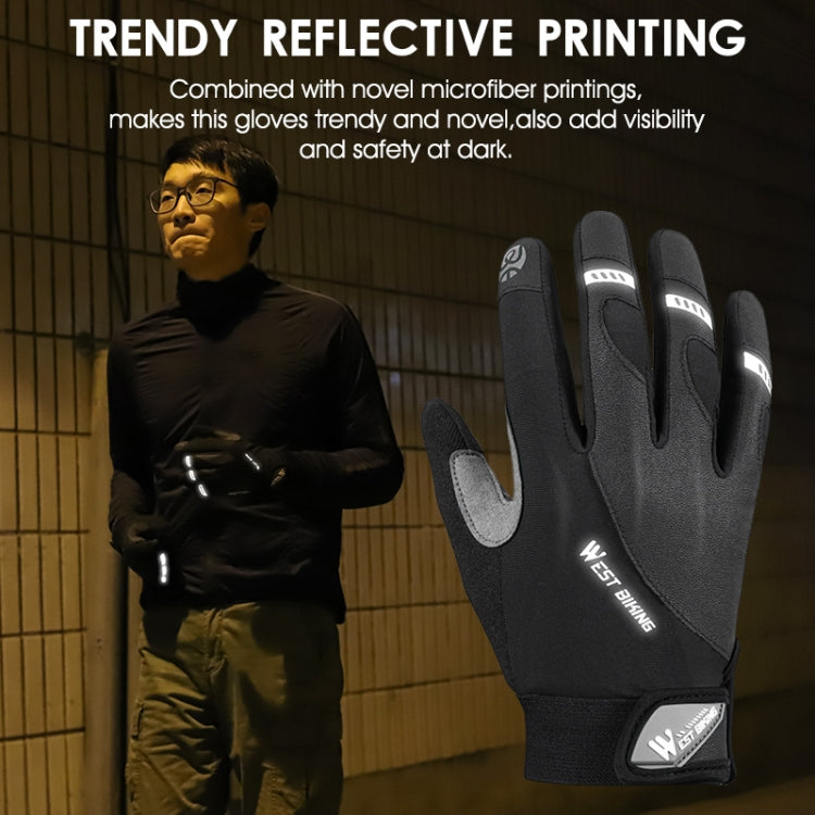 WEST BIKING YP0211209 自行車手套減震防滑觸控手套，M, L, XL