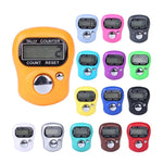 10個塑膠指尖計數器手動戒指式迷你電子計數器，隨機顏色發貨，10個隨機顏色
