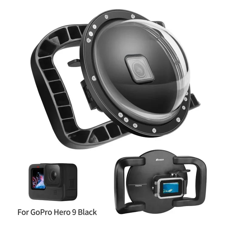 SHOOT XTGP559 球形端口水下潛水相機鏡頭透明保護殼，適用於 GoPro HERO9 Black，適用於 GoPro HERO9 Black