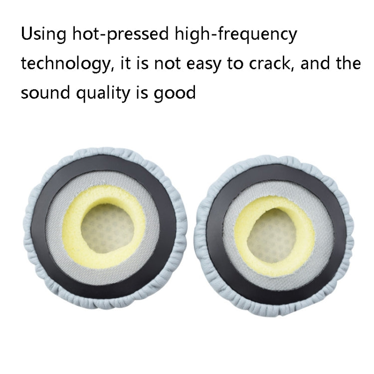 2 件裝耳機皮革耳罩 適用於 Edifier W570BT / W670BT，黑色，銀灰色