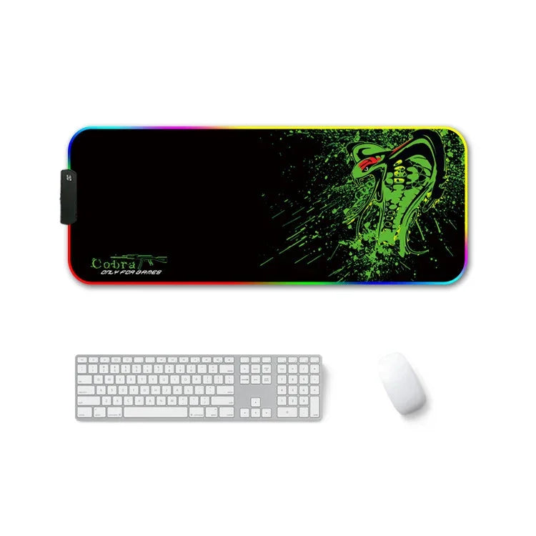 F-01 橡膠熱轉印 RGB 發光防滑滑鼠墊，300x350x4mm，350x600x3mm，350x600x4mm，300x800x3mm，300x800x4mm