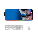 F-01 橡膠熱轉印 RGB 發光防滑滑鼠墊，350x900x3mm，350x900x4mm，400x900x3mm，400x900x4mm