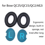 2 件裝耳機海綿套 耳罩 適用於 Bose QC25 / QC15 / QC2 / QC35 / AE2i，羔羊皮