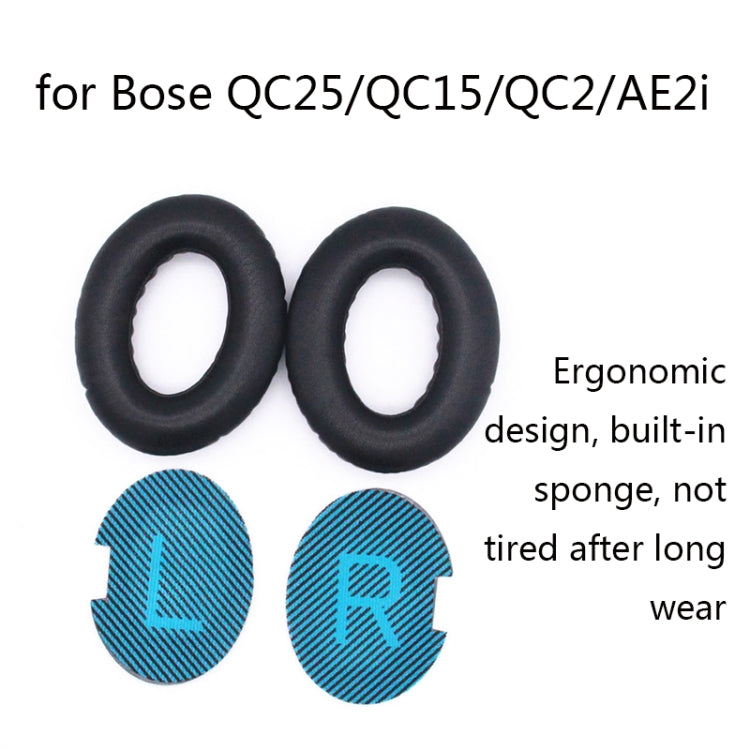2 件裝耳機海綿套 耳罩 適用於 Bose QC25 / QC15 / QC2 / QC35 / AE2i，羔羊皮