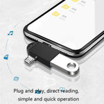 10 件組 LI-09 USB 3.0 母頭轉 USB-C / Type-C + Micro USB 公頭多功能 OTG 轉接器附掛繩，黑色、金色、銀色、玫瑰金