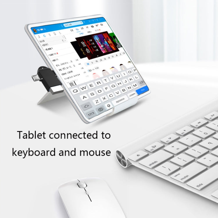 10 件組 LI-09 USB 3.0 母頭轉 USB-C / Type-C + Micro USB 公頭多功能 OTG 轉接器附掛繩，黑色、金色、銀色、玫瑰金