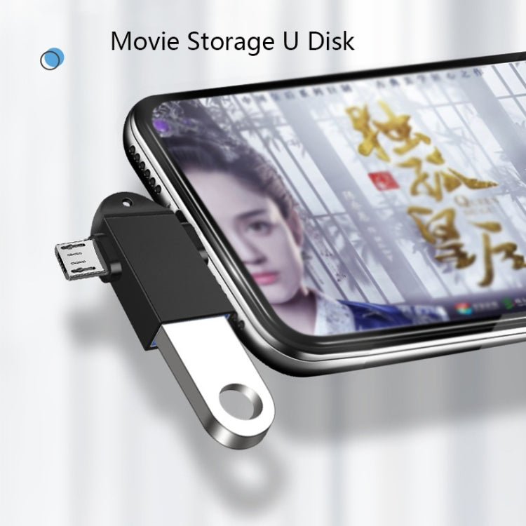 10 件組 LI-09 USB 3.0 母頭轉 USB-C / Type-C + Micro USB 公頭多功能 OTG 轉接器附掛繩，黑色、金色、銀色、玫瑰金