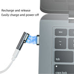 20 Pin Elbow Magnetic USB-C / Type-C Adapter Support Charging and 4K Video Transferring, Silver, Gray, Black