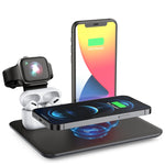 HQ-UD17 4 合 1 無線充電器手機支架充電底座，適用 iPhone、iWatch、AirPods 及其他 Android 手機，HQ-UD17