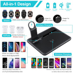 HQ-UD17 4 合 1 無線充電器手機支架充電底座，適用 iPhone、iWatch、AirPods 及其他 Android 手機，HQ-UD17