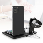 HQ-UD17 4 合 1 無線充電器手機支架充電底座，適用 iPhone、iWatch、AirPods 及其他 Android 手機，HQ-UD17