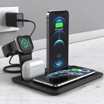 HQ-UD17 4 合 1 無線充電器手機支架充電底座，適用 iPhone、iWatch、AirPods 及其他 Android 手機，HQ-UD17