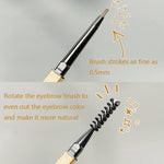 3 PCS MAYCHEER 3117 Small Gold Bars Double Eyebrow Pencil Thin Head Waterproof Non-bleeding Eyebrow Pencil, 1 Deep Coffee Color, 2 Light Coffee Color, 3 Black Gray, 4 Gray Brown, 5 Moss Green