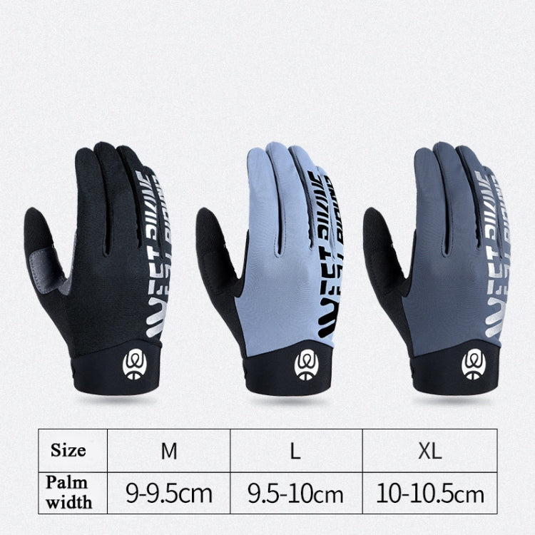 WEST BIKING YP0211214 長指減震防滑觸控手套騎行運動手套，M, L, XL