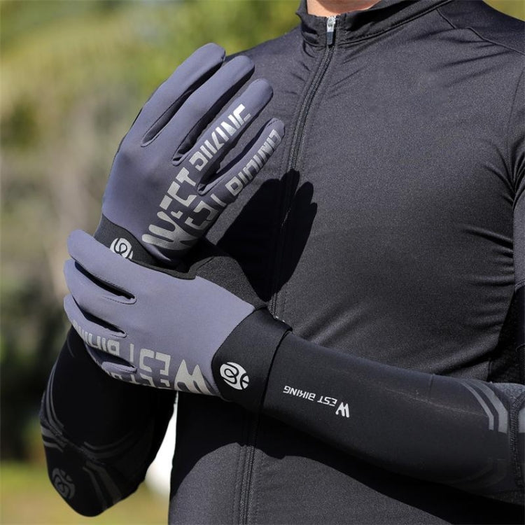 WEST BIKING YP0211214 長指減震防滑觸控手套騎行運動手套，M, L, XL