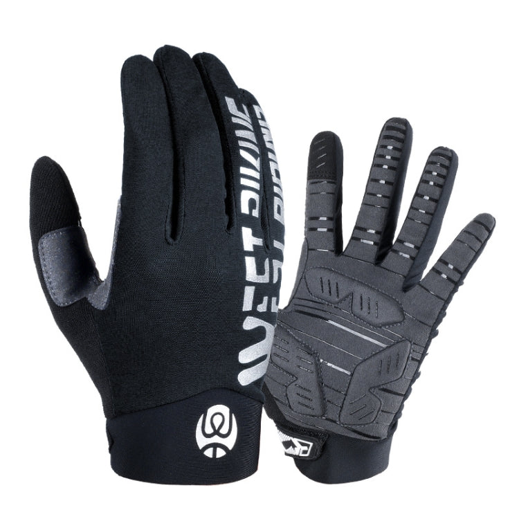 WEST BIKING YP0211214 長指減震防滑觸控手套騎行運動手套，M, L, XL