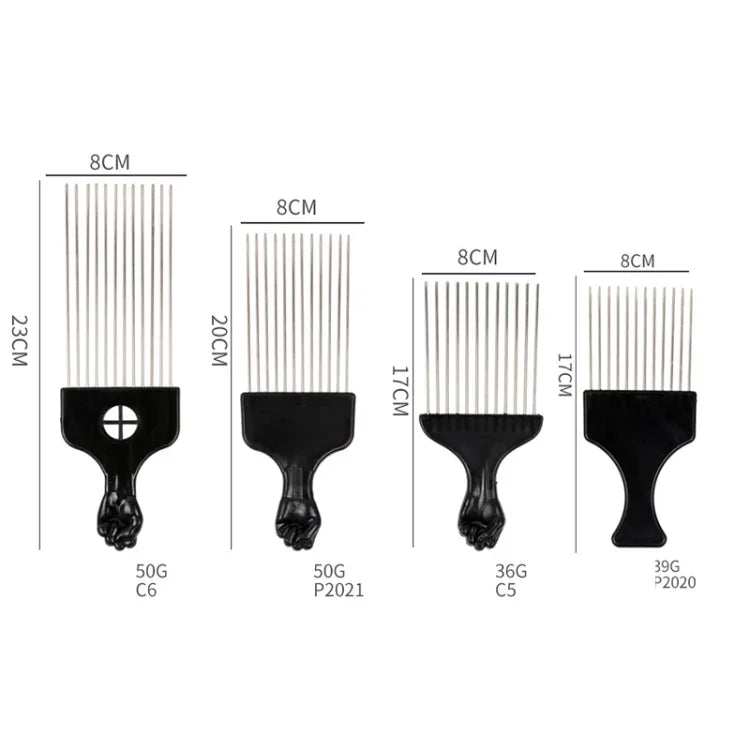 3件理髮鋼針油髮梳塑料理髮尖尾梳，P2020，P2021，C6，C5