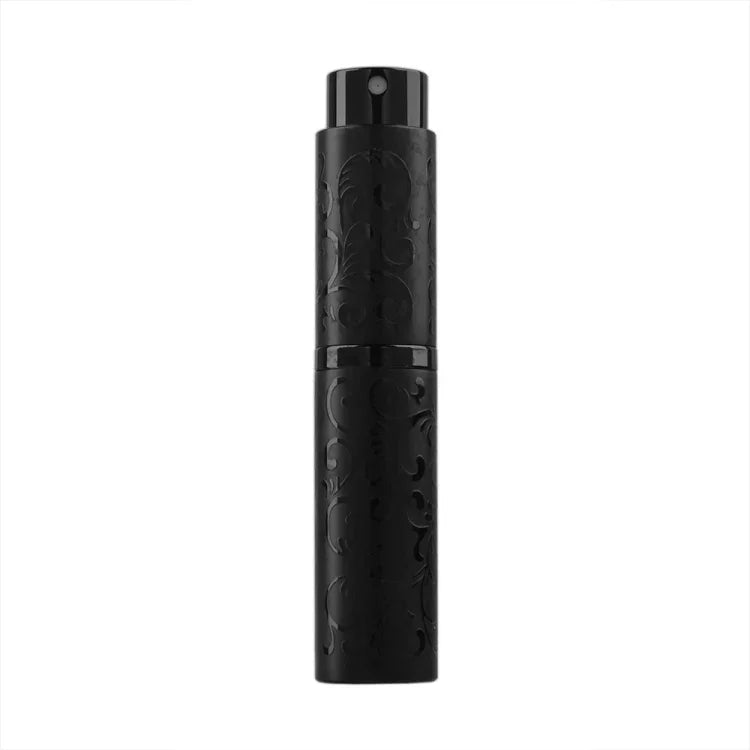 2支壓紋旋轉香水瓶 金屬噴霧瓶 消毒酒精噴霧瓶，10ml