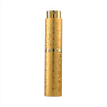 2支壓紋旋轉香水瓶 金屬噴霧瓶 消毒酒精噴霧瓶，10ml