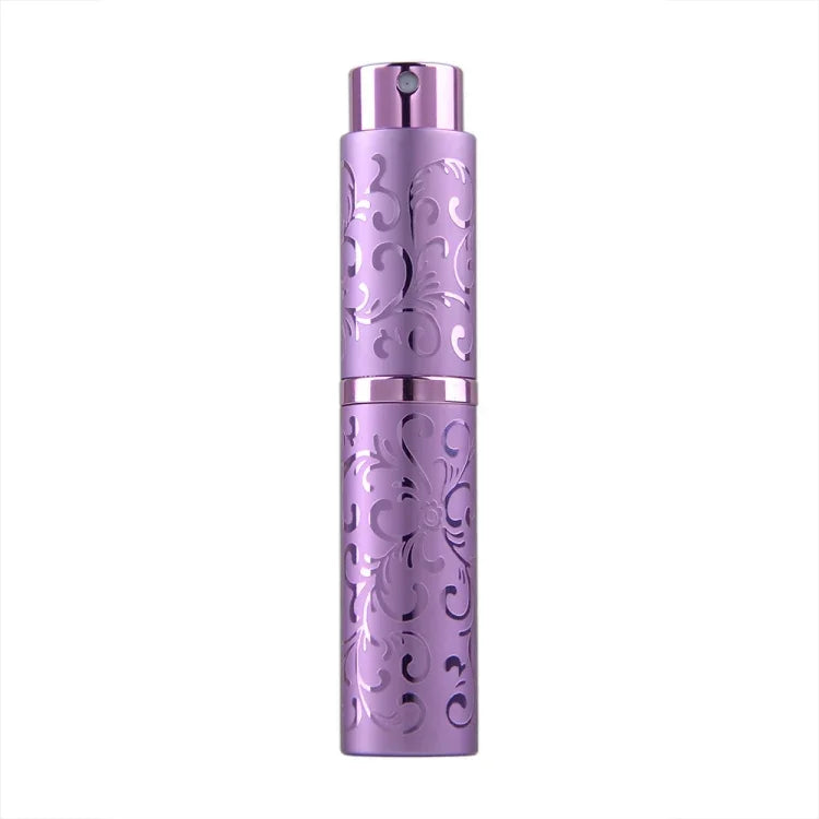 2支壓紋旋轉香水瓶 金屬噴霧瓶 消毒酒精噴霧瓶，10ml