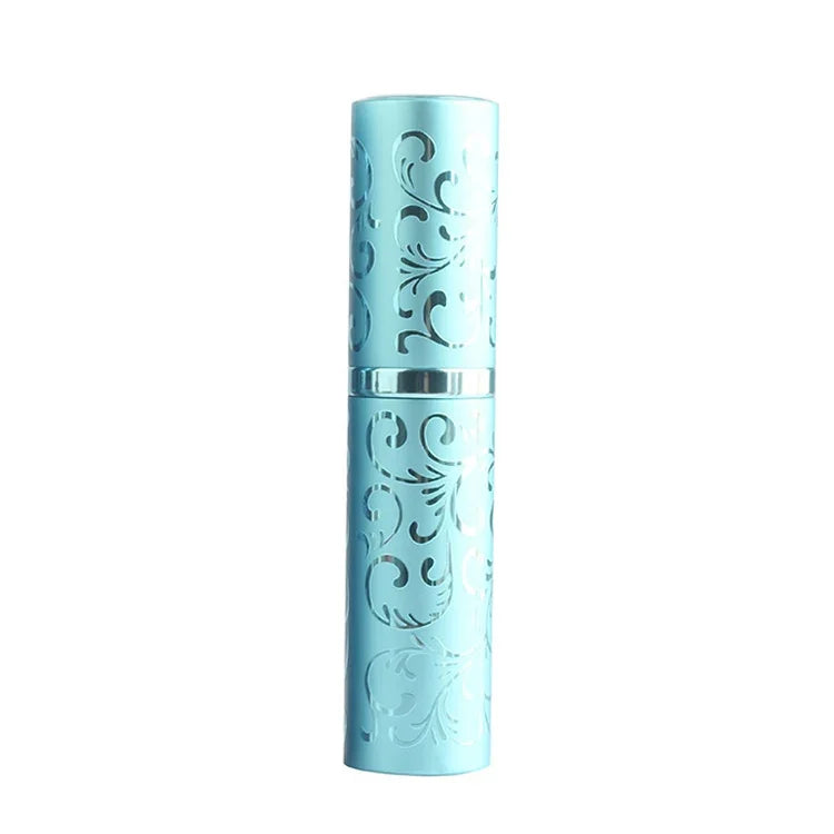 2支壓紋旋轉香水瓶 金屬噴霧瓶 消毒酒精噴霧瓶，10ml