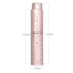 2支壓紋旋轉香水瓶 金屬噴霧瓶 消毒酒精噴霧瓶，10ml