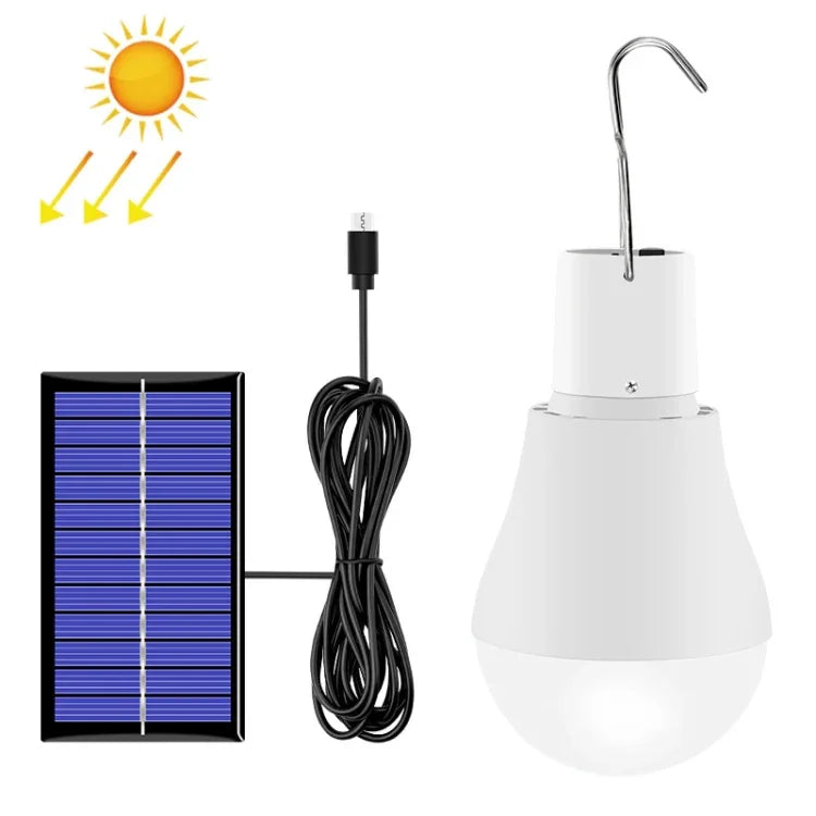 LED 太陽能燈泡 USB 便攜戶外應急燈泡露營照明