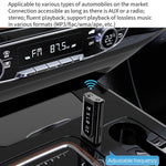 USB 車用藍牙 5.0 轉接器接收器 FM + AUX 音頻雙輸出立體聲發射器，K9 黑色