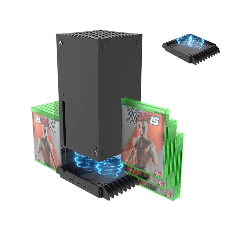 JYS X133 多功能散熱底座+遊戲光碟收納，適用 XBOX Series X 主機，JYS X133