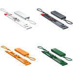 Oatsbasf 03083 便攜多功能 Micro USB + USB-C / Type-C + 8 Pin 三合一充電線，白色、灰色、橙色、綠色